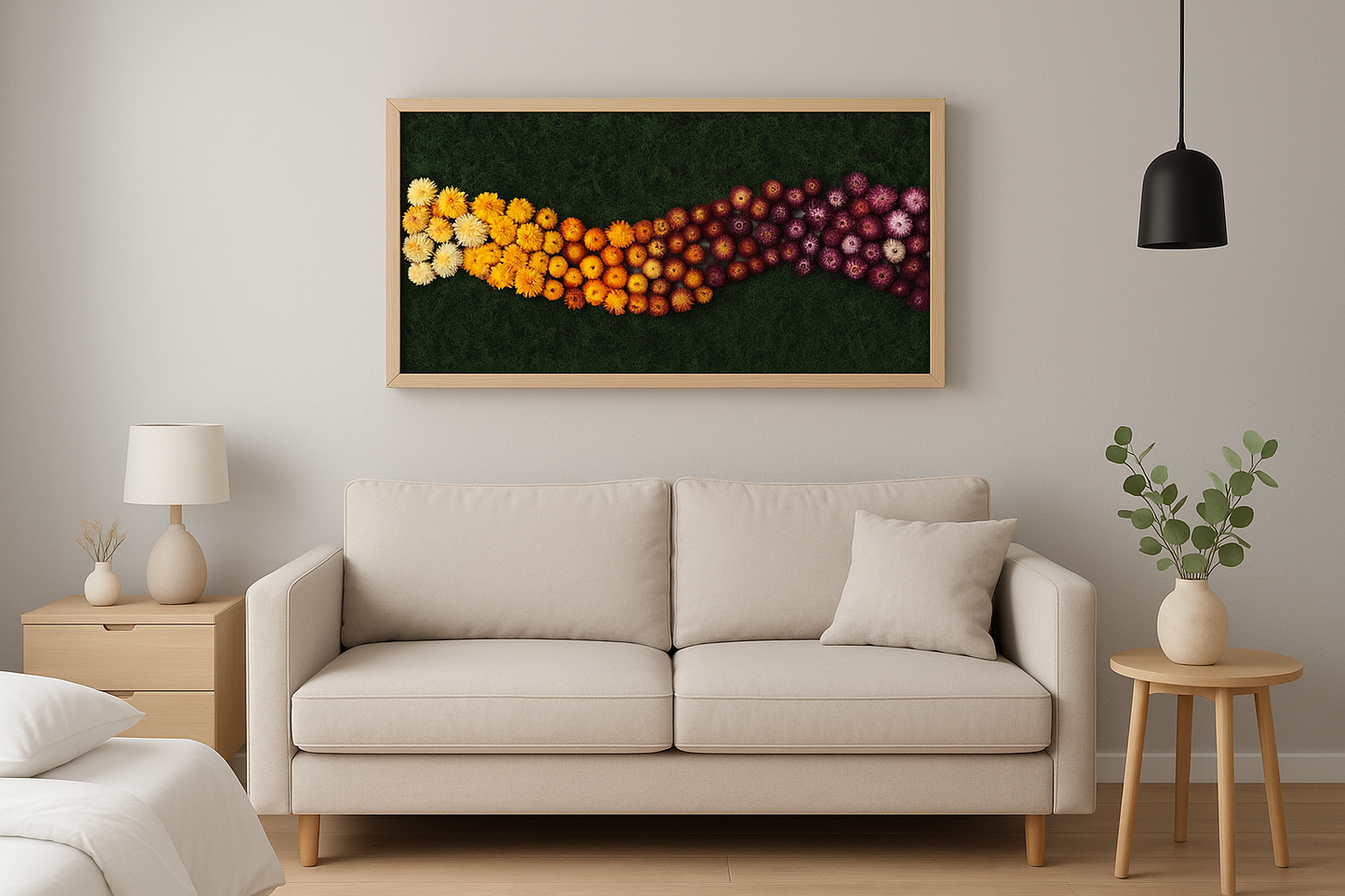 Gradient Floral Moss Art Frame