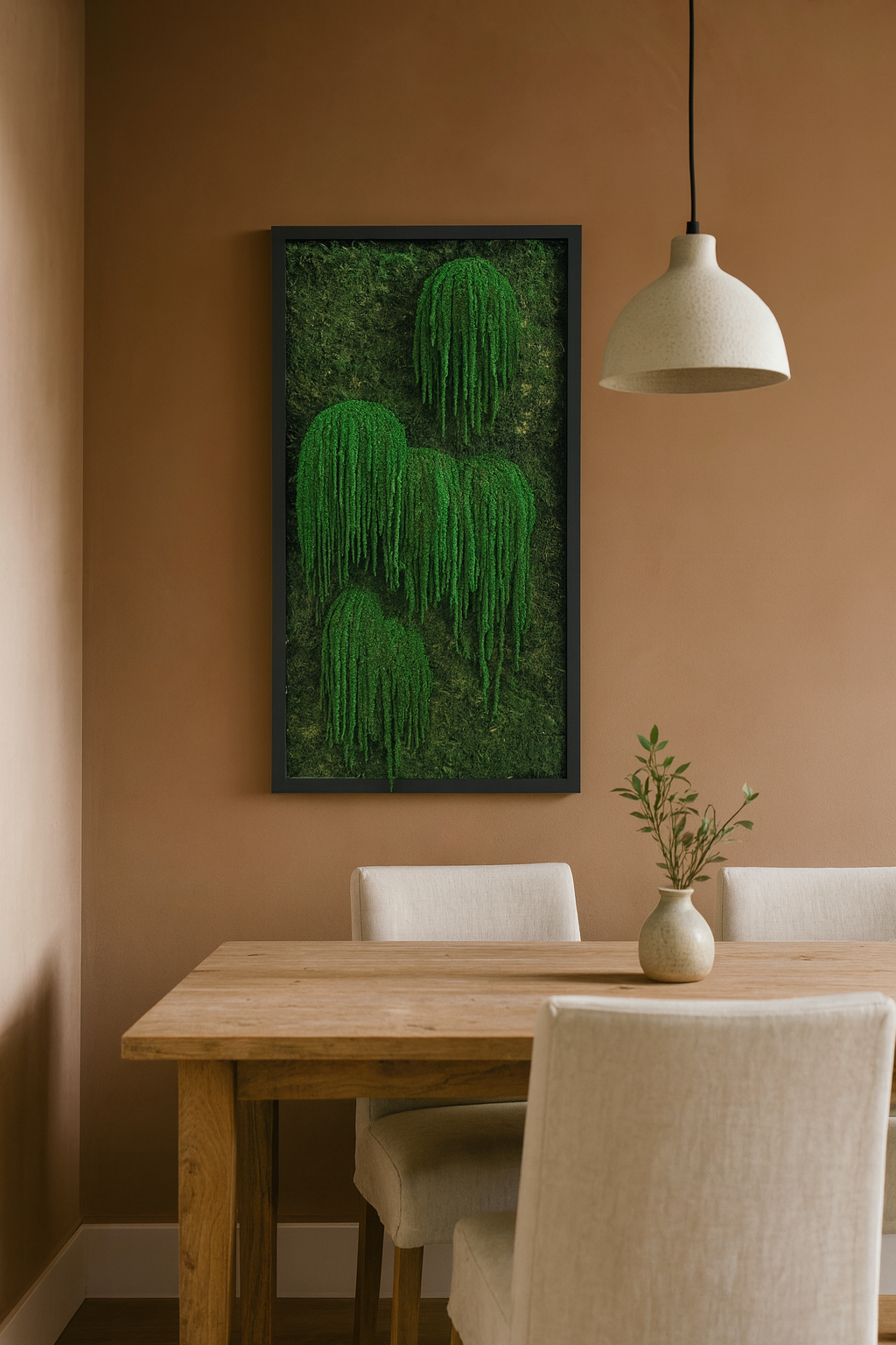 Willow Strands Moss Art Frame