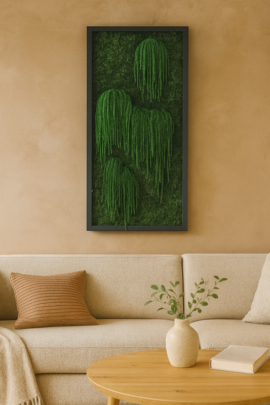 Willow Strands Moss Art Frame