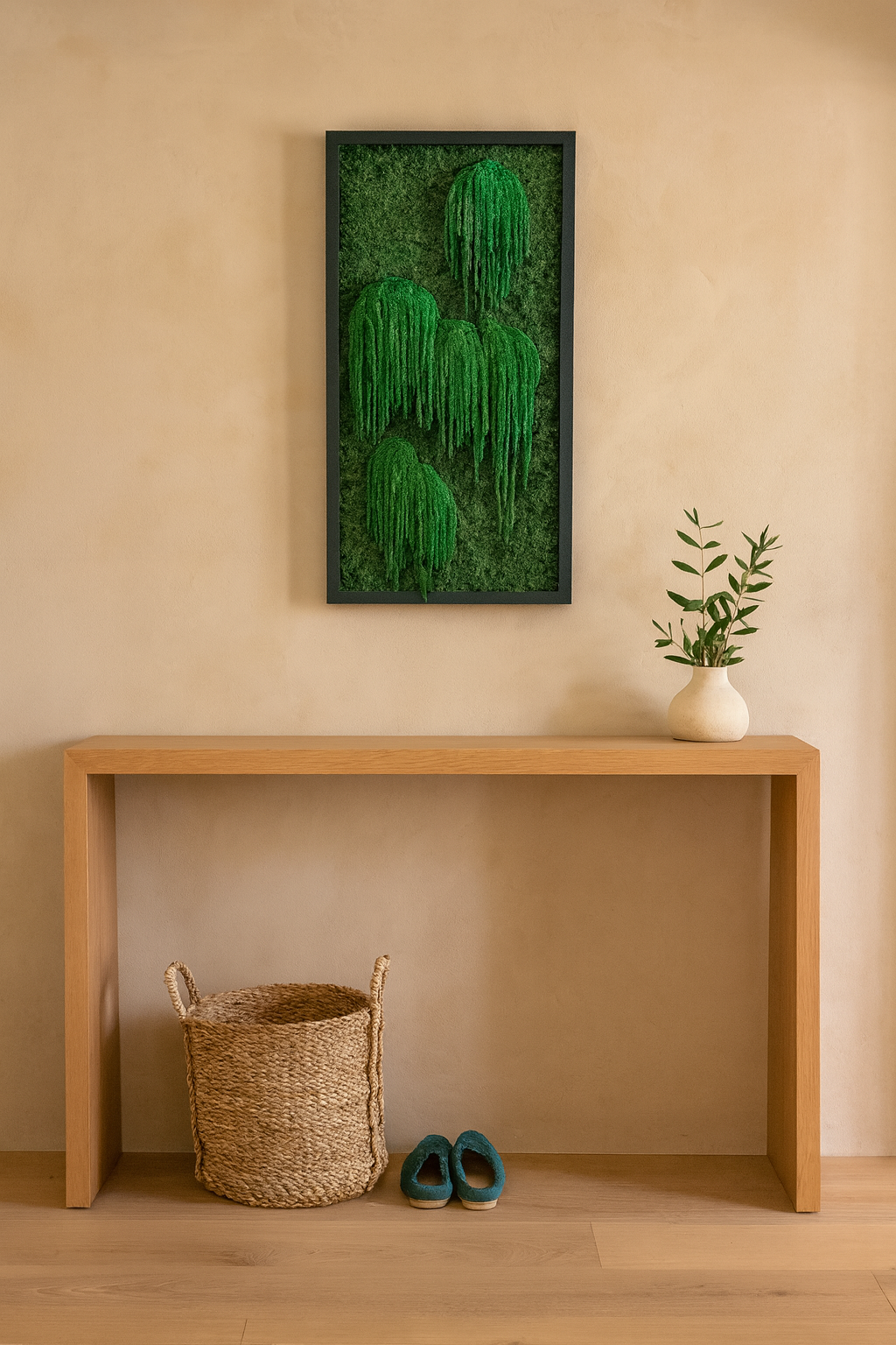 Willow Strands Moss Art Frame