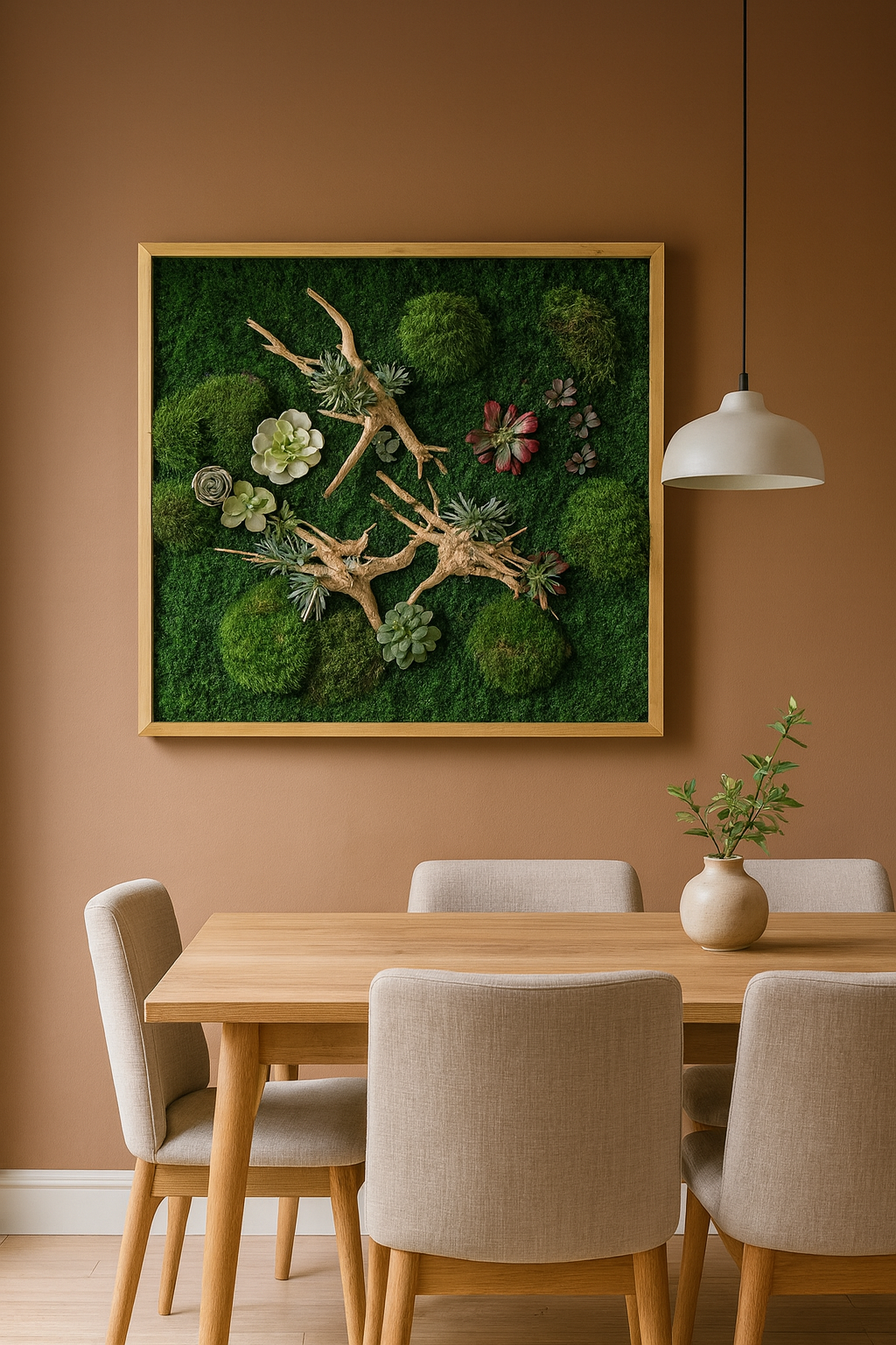 Vibrant Succulent Moss Art Frame