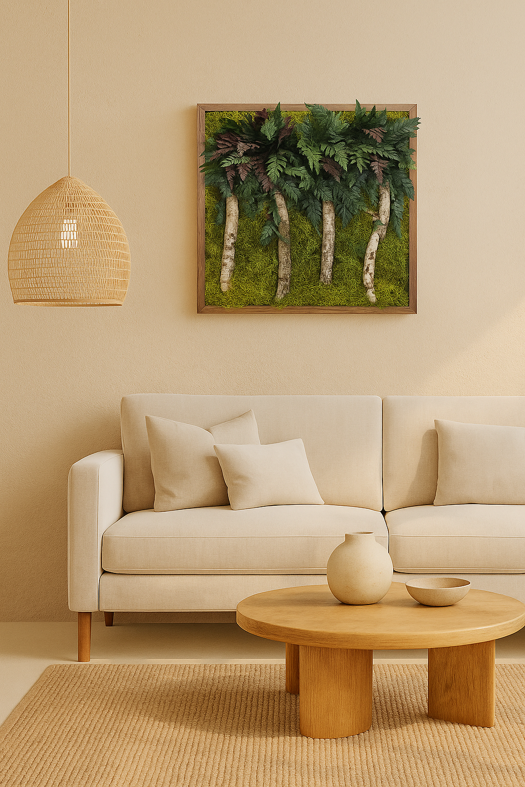 Mystic Trees Moss Art Frame