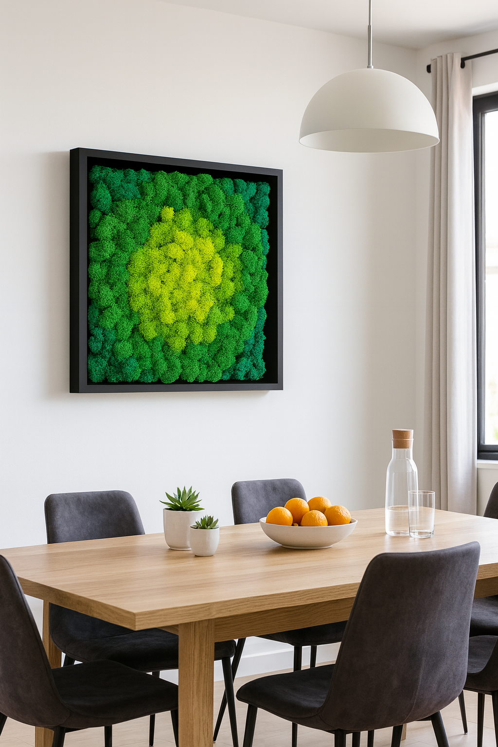 Verdant Mandala Moss Art Frame