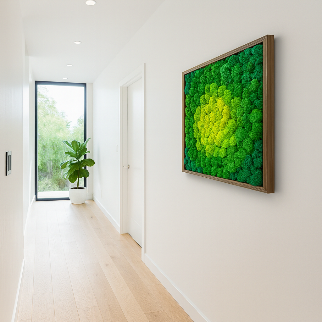Verdant Mandala Moss Art Frame