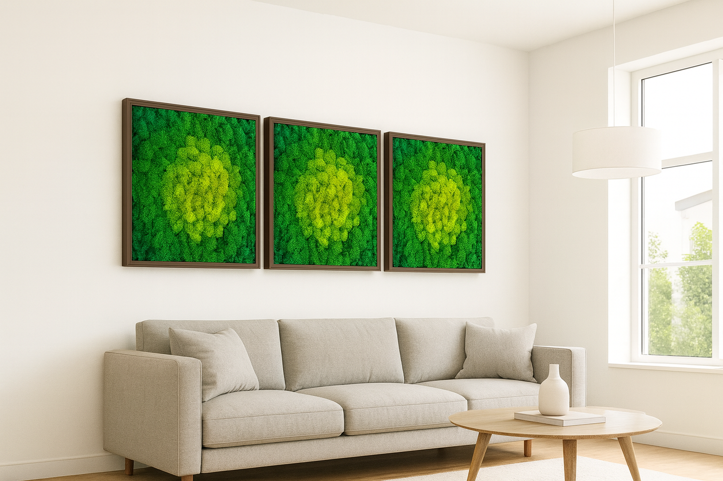 Verdant Mandala Moss Art Frame