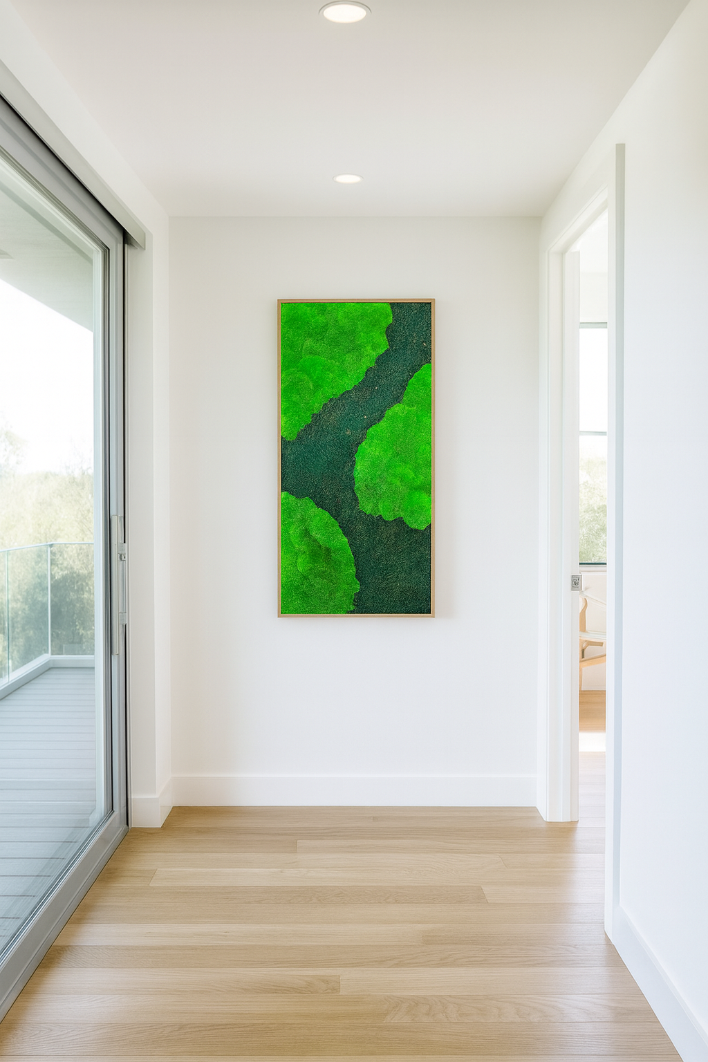 Aerial Forest Moss Art Frame (Medium Green)
