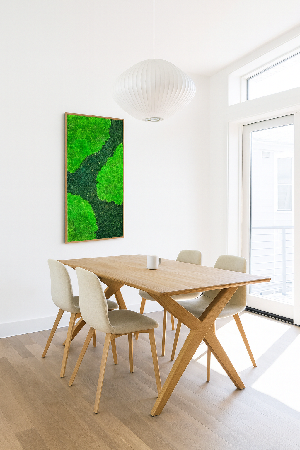 Aerial Forest Moss Art Frame (Medium Green)