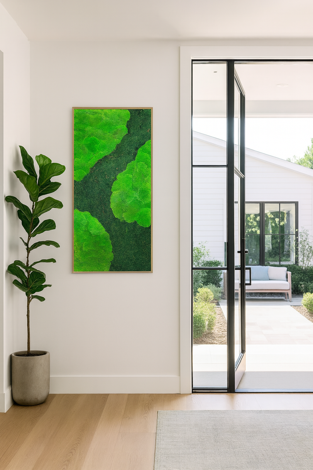 Aerial Forest Moss Art Frame (Medium Green)