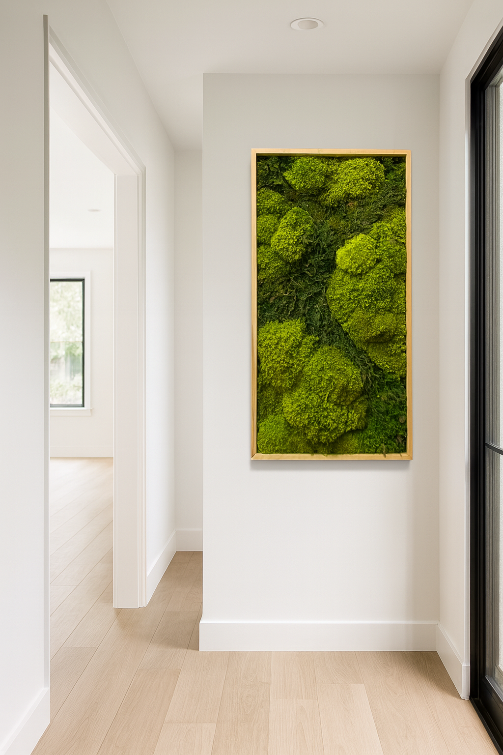 Aerial Forest Moss Art Frame (Light Green, One Piece)