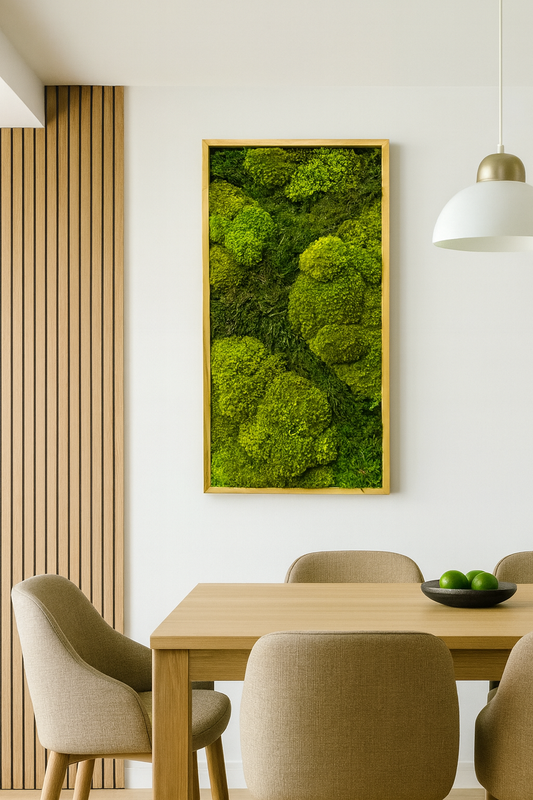 Aerial Forest Moss Art Frame (Light Green, One Piece)