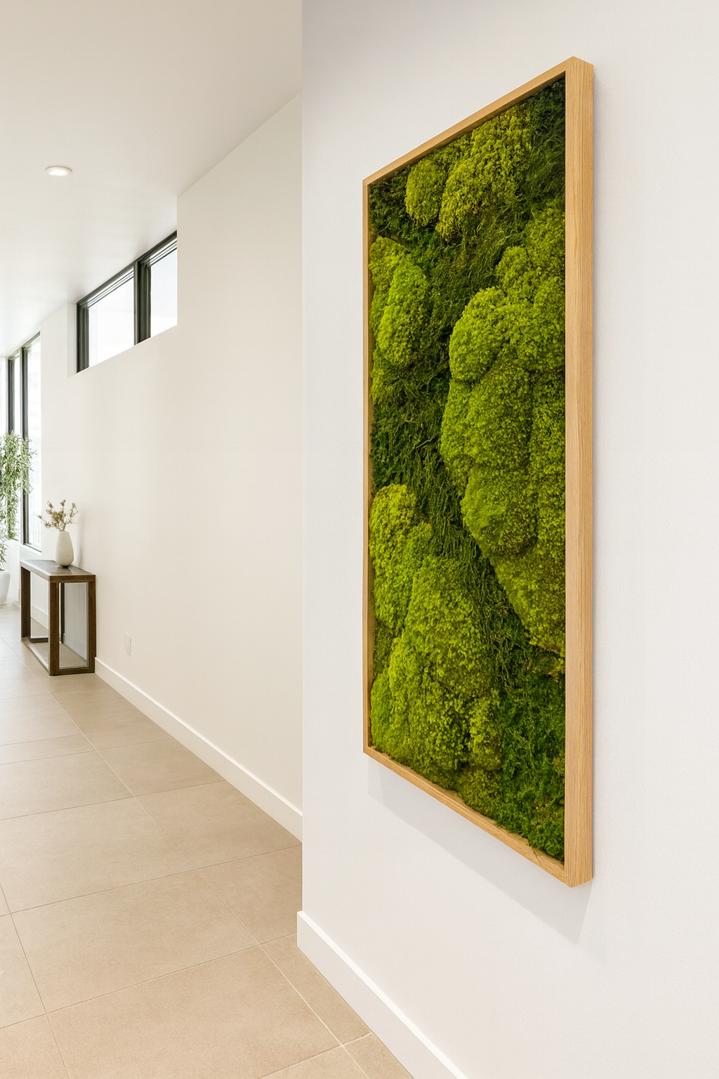 Aerial Forest Moss Art Frame (Light Green, One Piece)