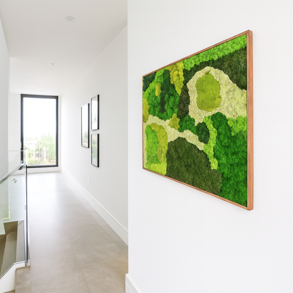 Evergreen Rivers Moss Art Frame