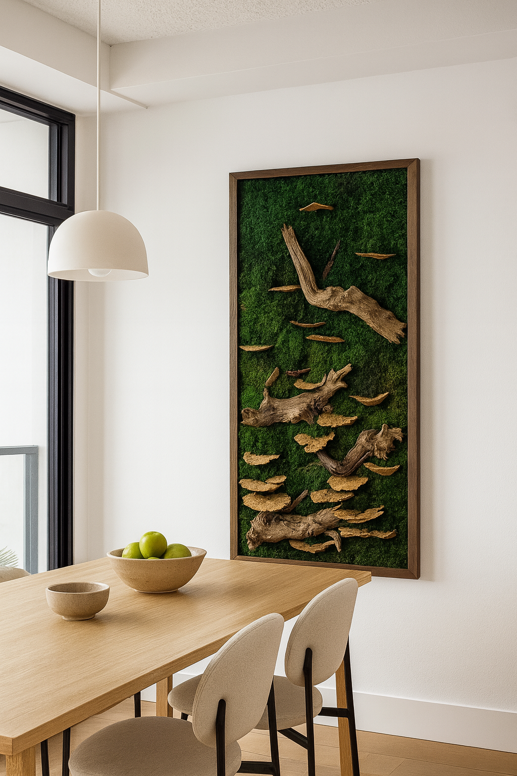 Foraged Mushroom Woodlands Moss Art Frame