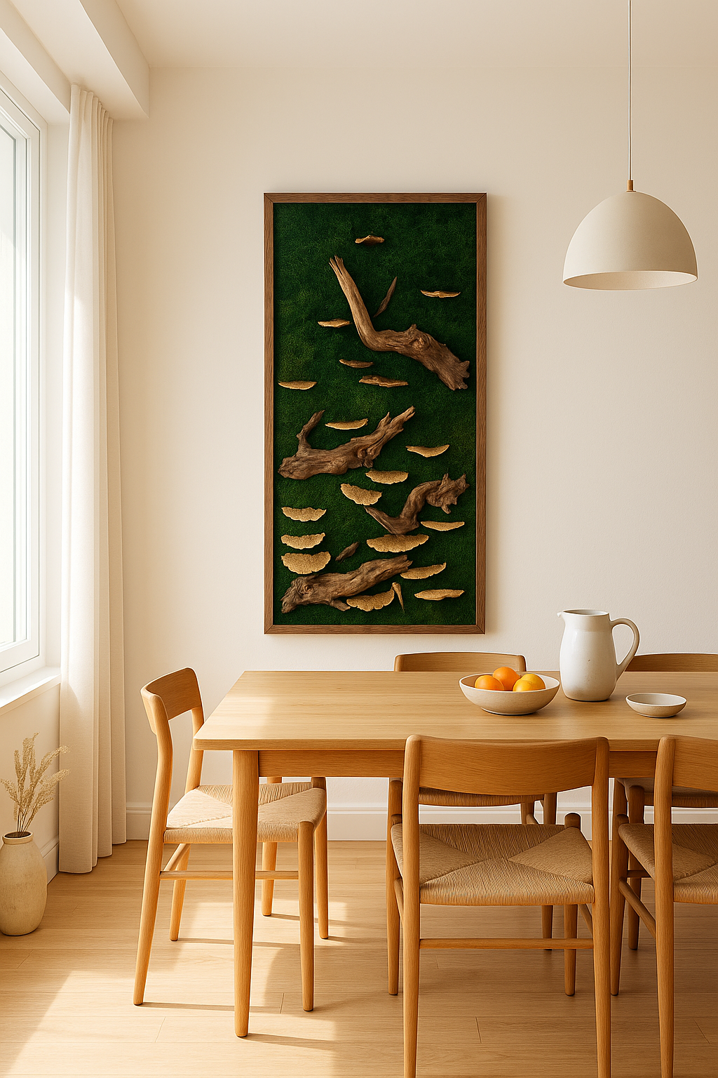 Foraged Mushroom Woodlands Moss Art Frame