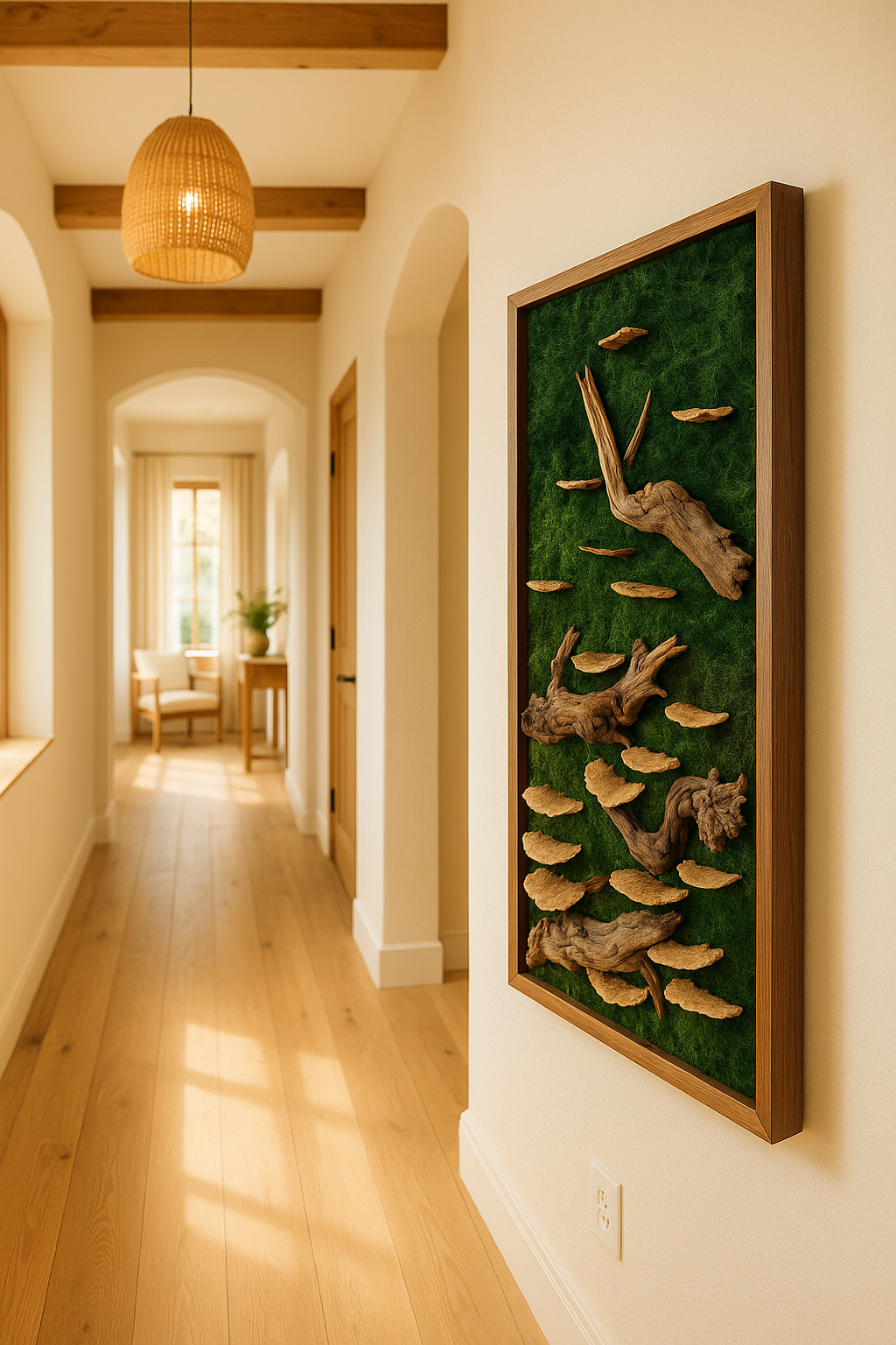 Foraged Mushroom Woodlands Moss Art Frame
