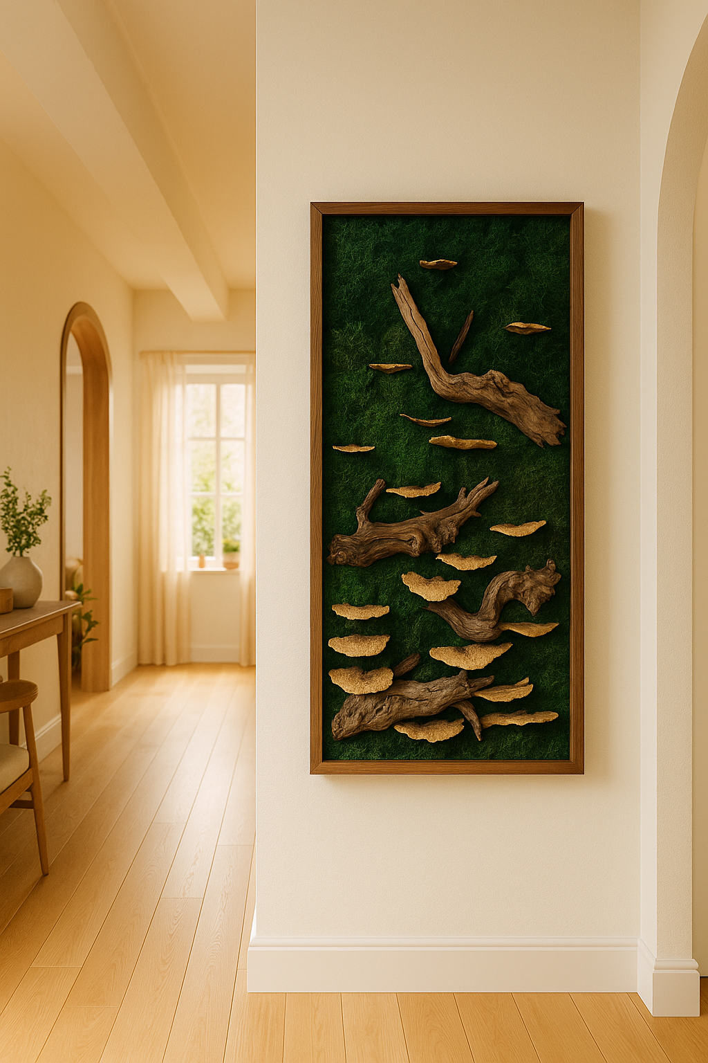 Foraged Mushroom Woodlands Moss Art Frame