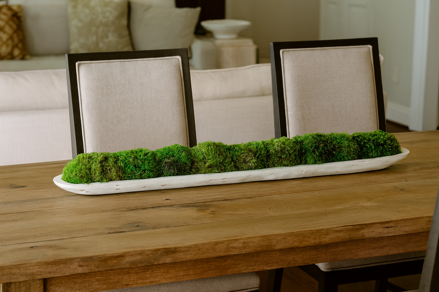 Rooted in Green Reclaimed Wood Moss Bowl