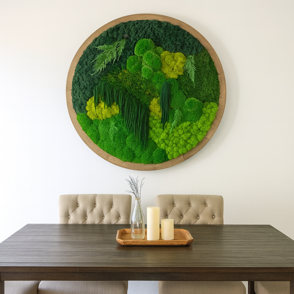 The Rainforest Sphere Circle Moss Art Frame