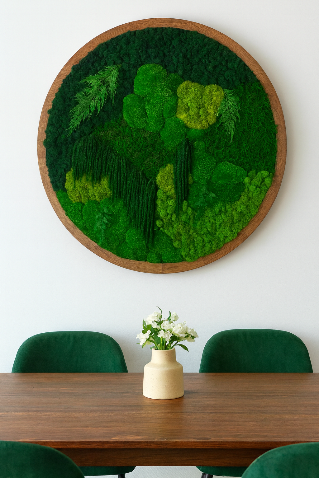 The Rainforest Sphere Circle Moss Art Frame