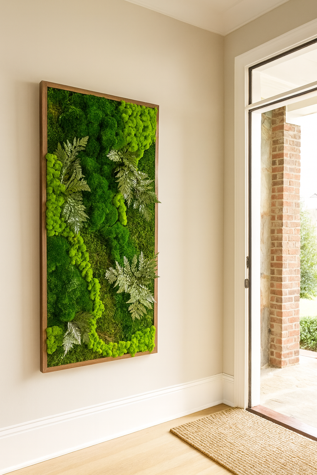 The Greenery with Leaves Moss Art Frame