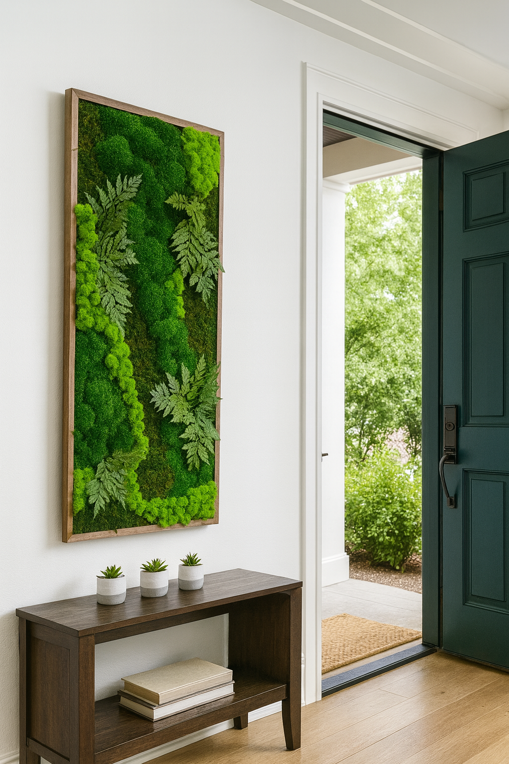 The Greenery with Leaves Moss Art Frame