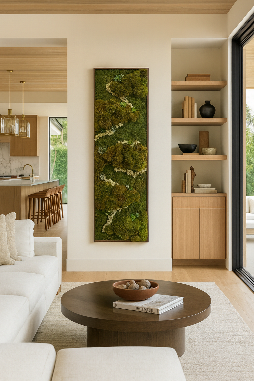 Corona Del Mar Succulent Accent Moss Art Frame (Once Piece)