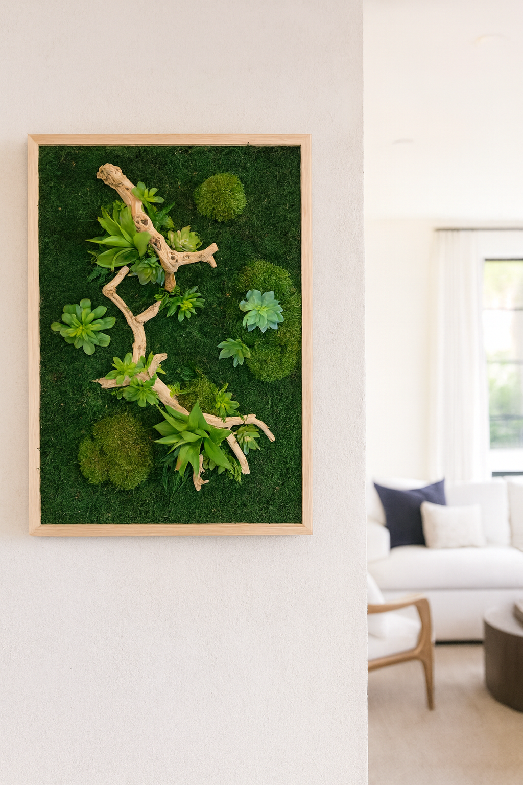 Desert Bloom Moss Art Frame