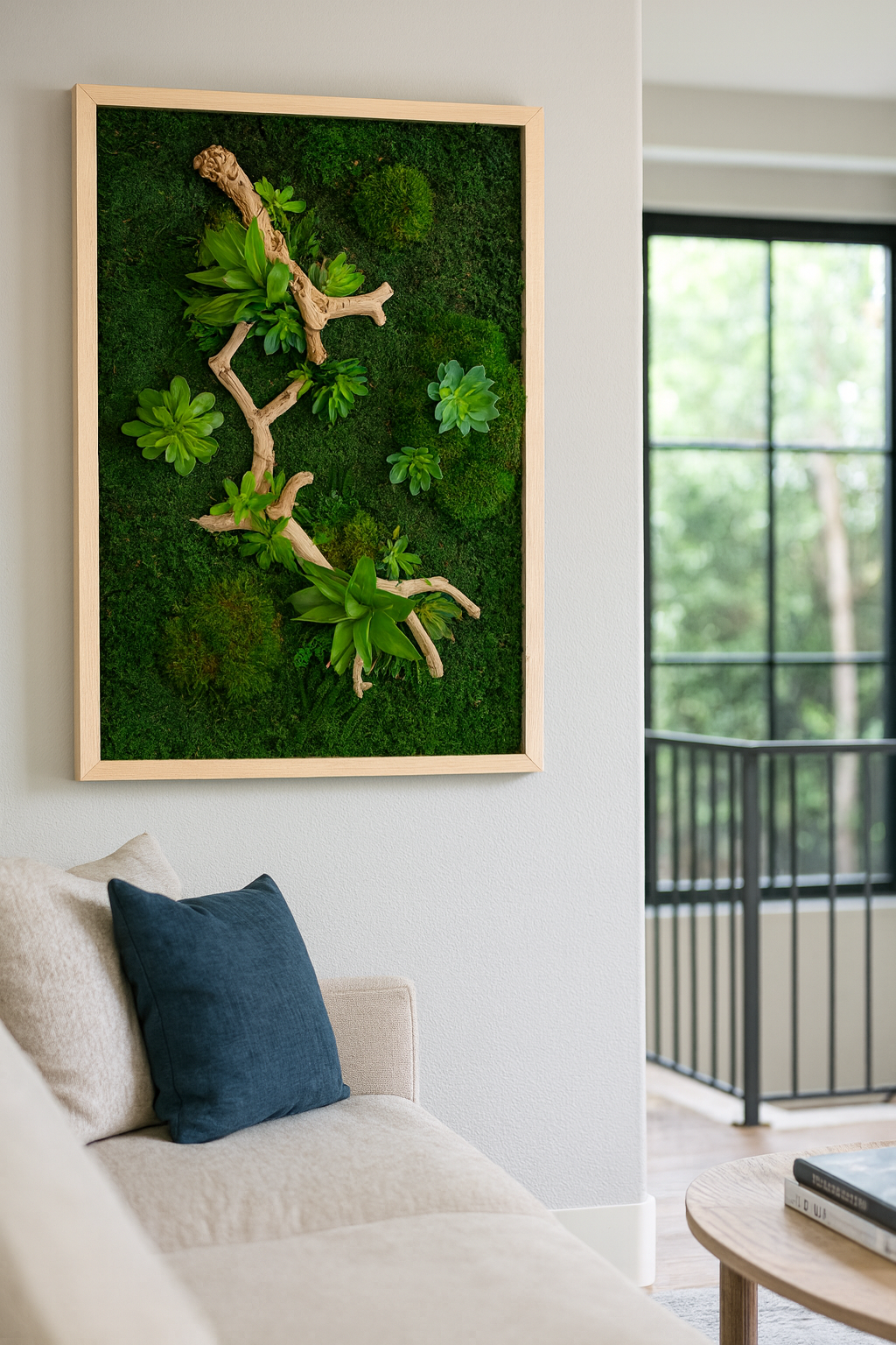 Desert Bloom Moss Art Frame