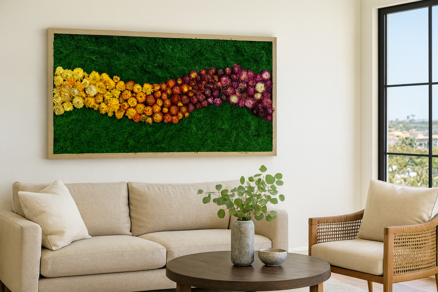 Gradient Floral Moss Art Frame