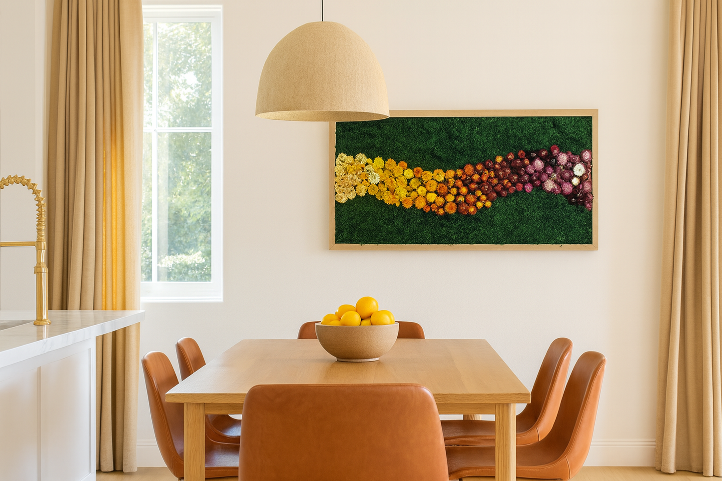 Gradient Floral Moss Art Frame