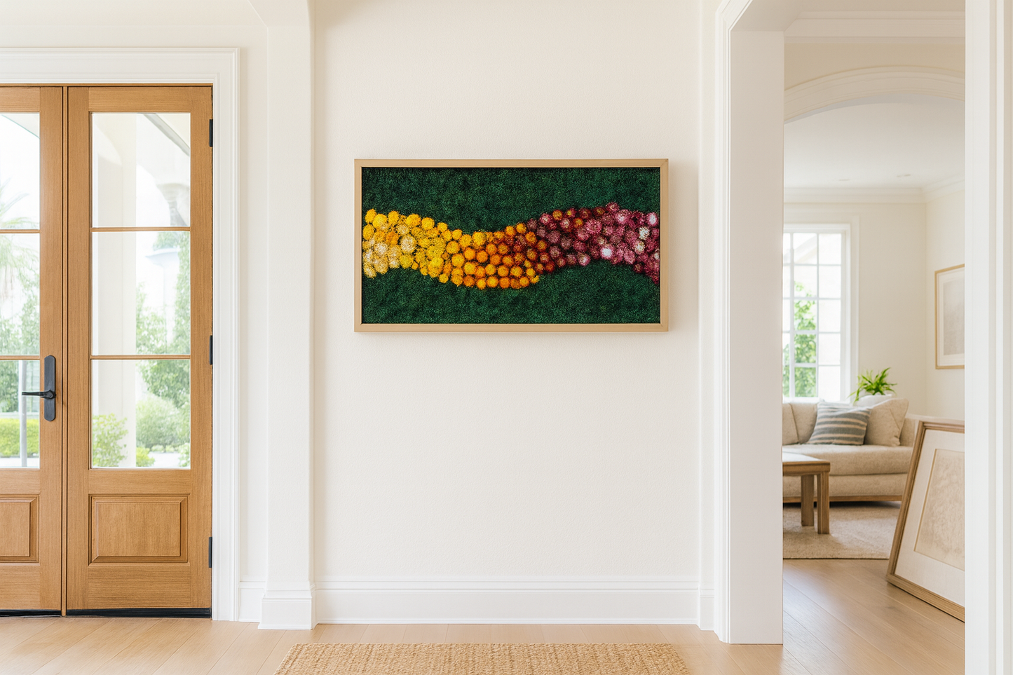 Gradient Floral Moss Art Frame