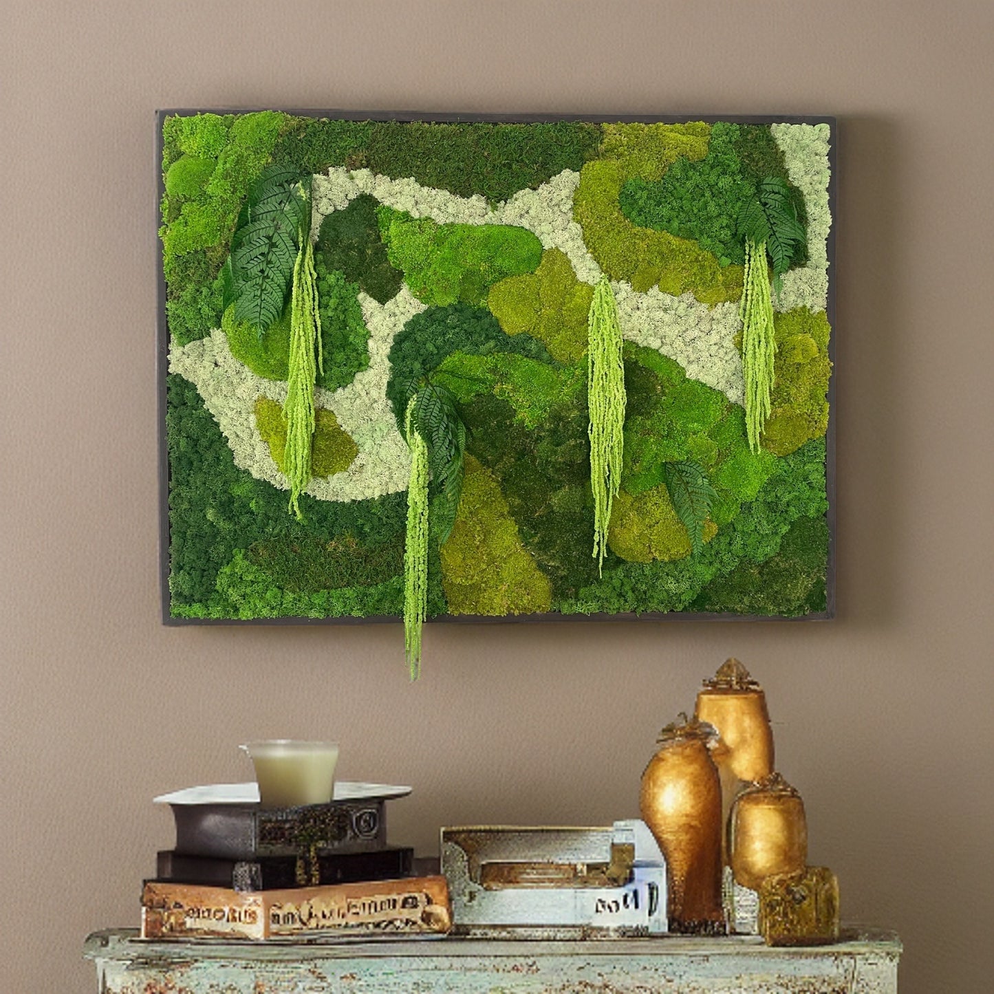 The Flowing Amazon Forest - Large Moss Art Frame