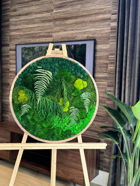 The Rainforest Sphere - Moss Circle Art Frame