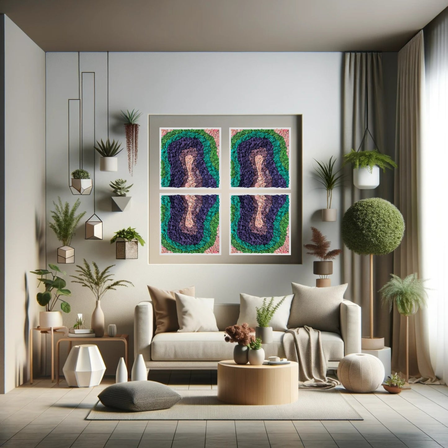 Rainbow Moss Art Frame