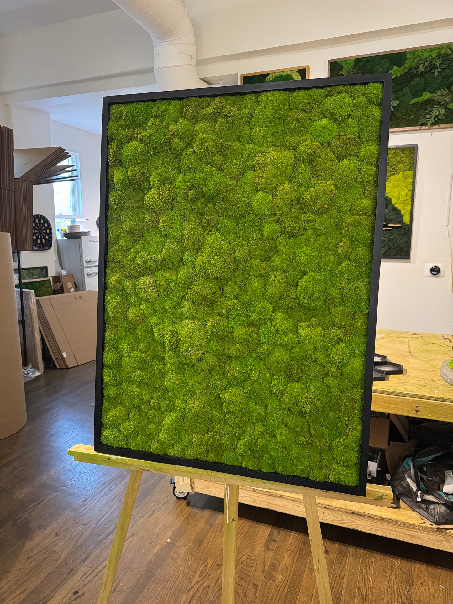 The Minimalist Mood Moss Art Frame (One Piece, Light Green)