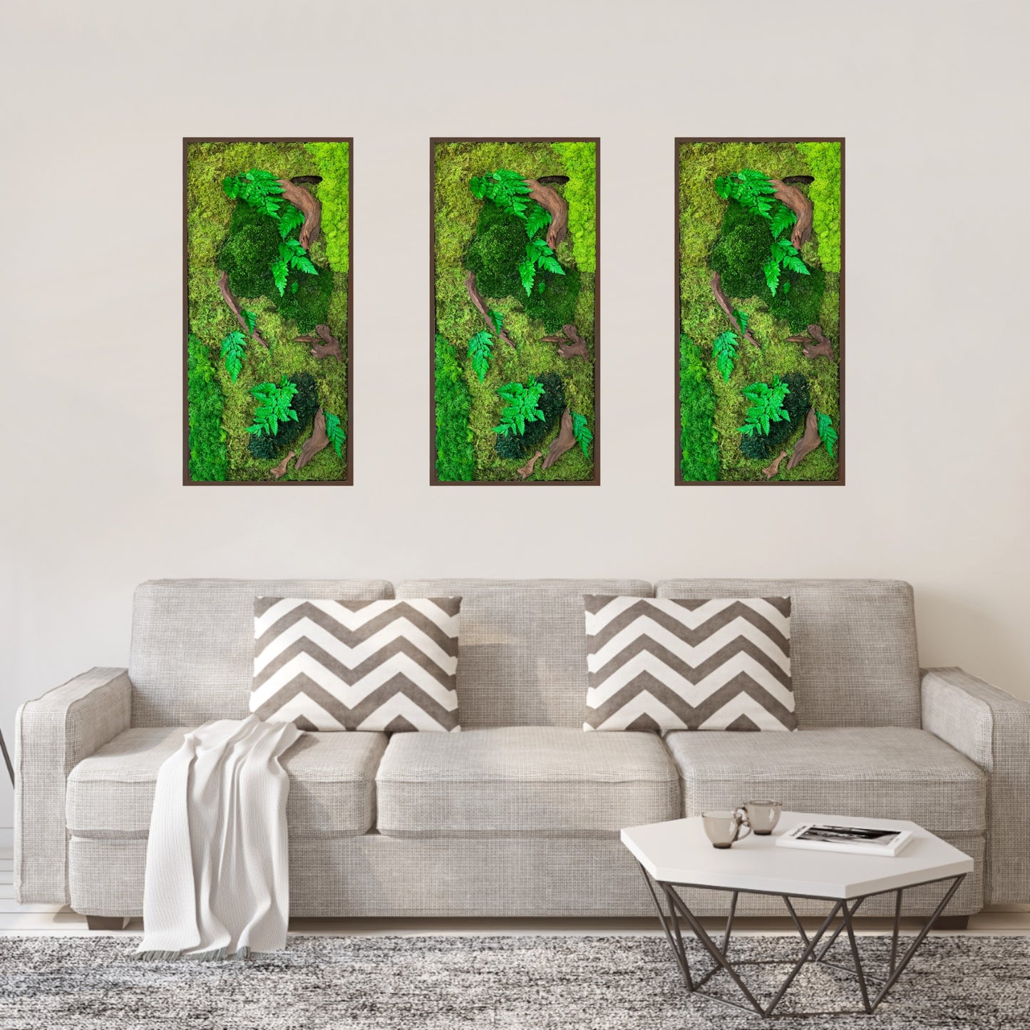 Vertical Jungle Moss Wall Art Frame