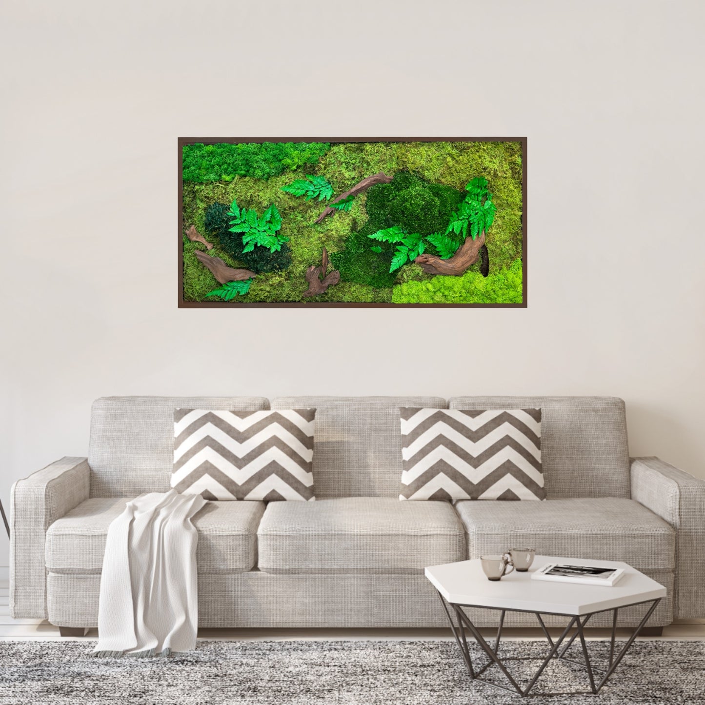 Vertical Jungle Moss Wall Art Frame