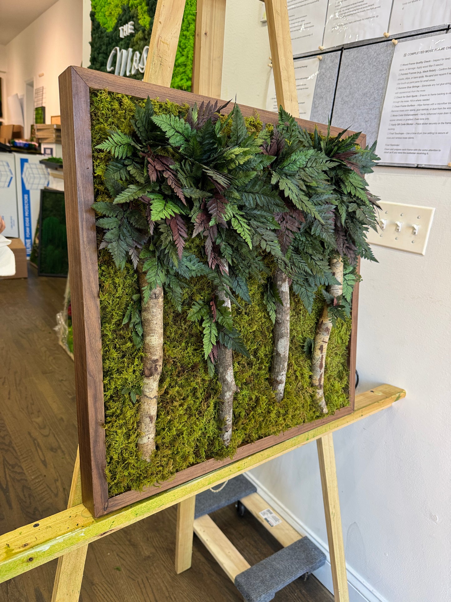 Mystic Trees Moss Art Frame
