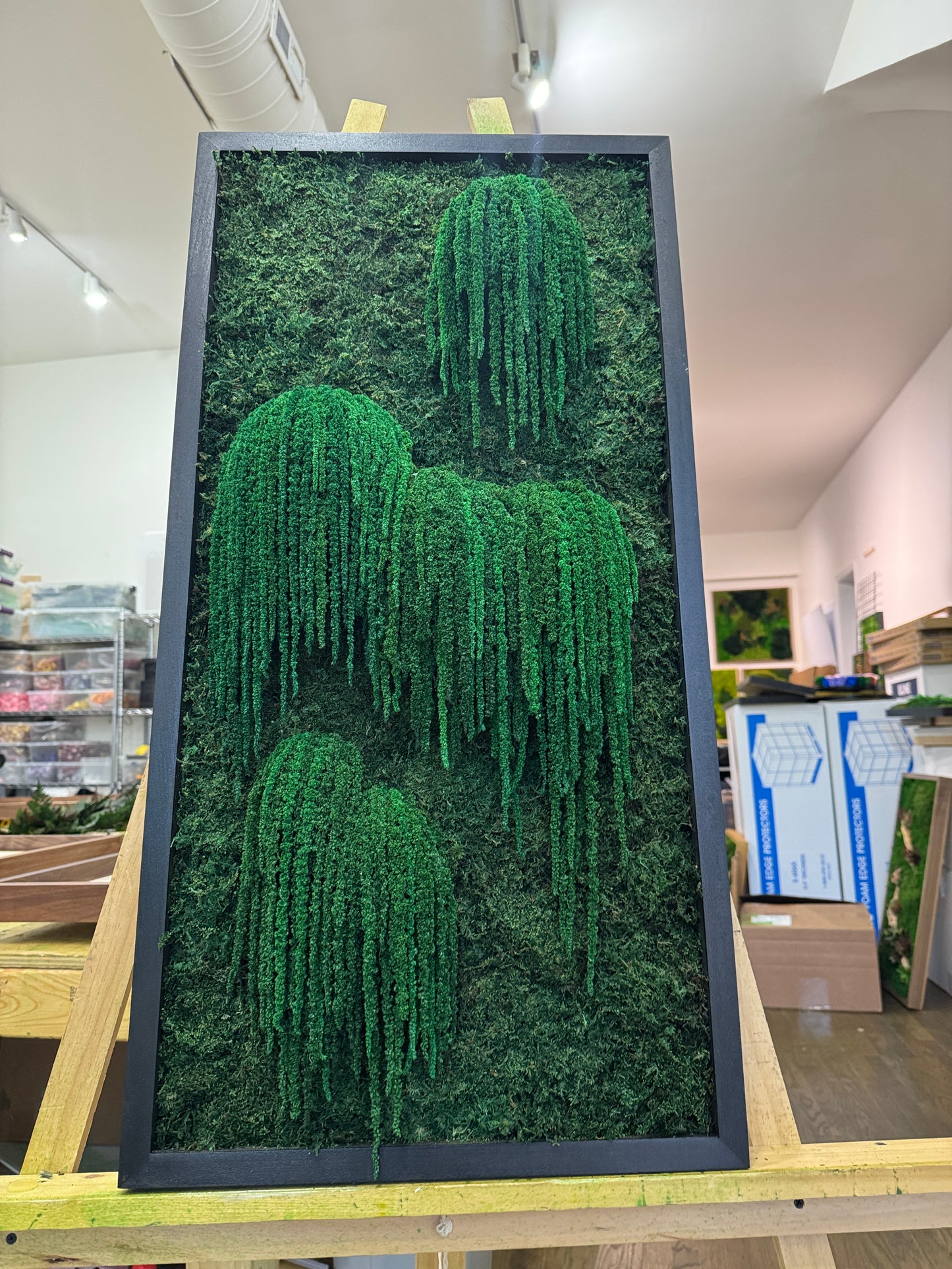 Willow Strands Moss Art Frame