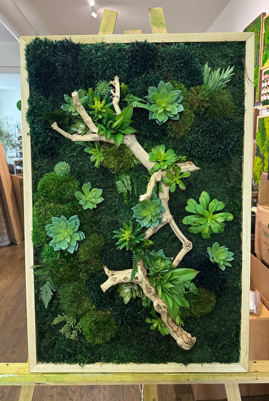 36x24 Desert Refresh Moss Art Frame: Ready to Ship