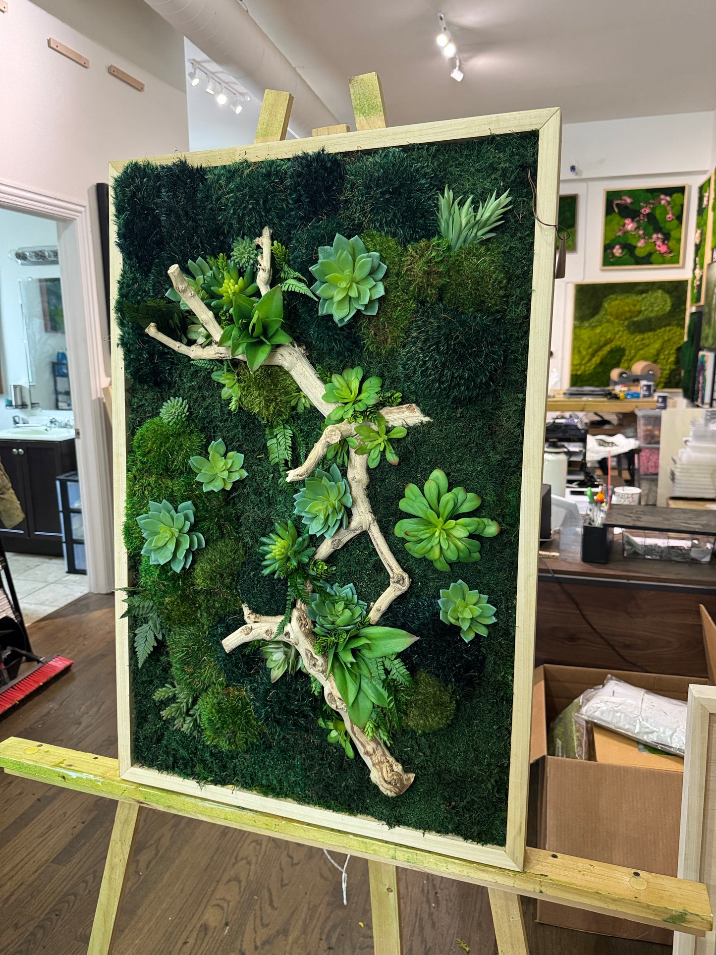 36x24 Desert Refresh Moss Art Frame: Ready to Ship
