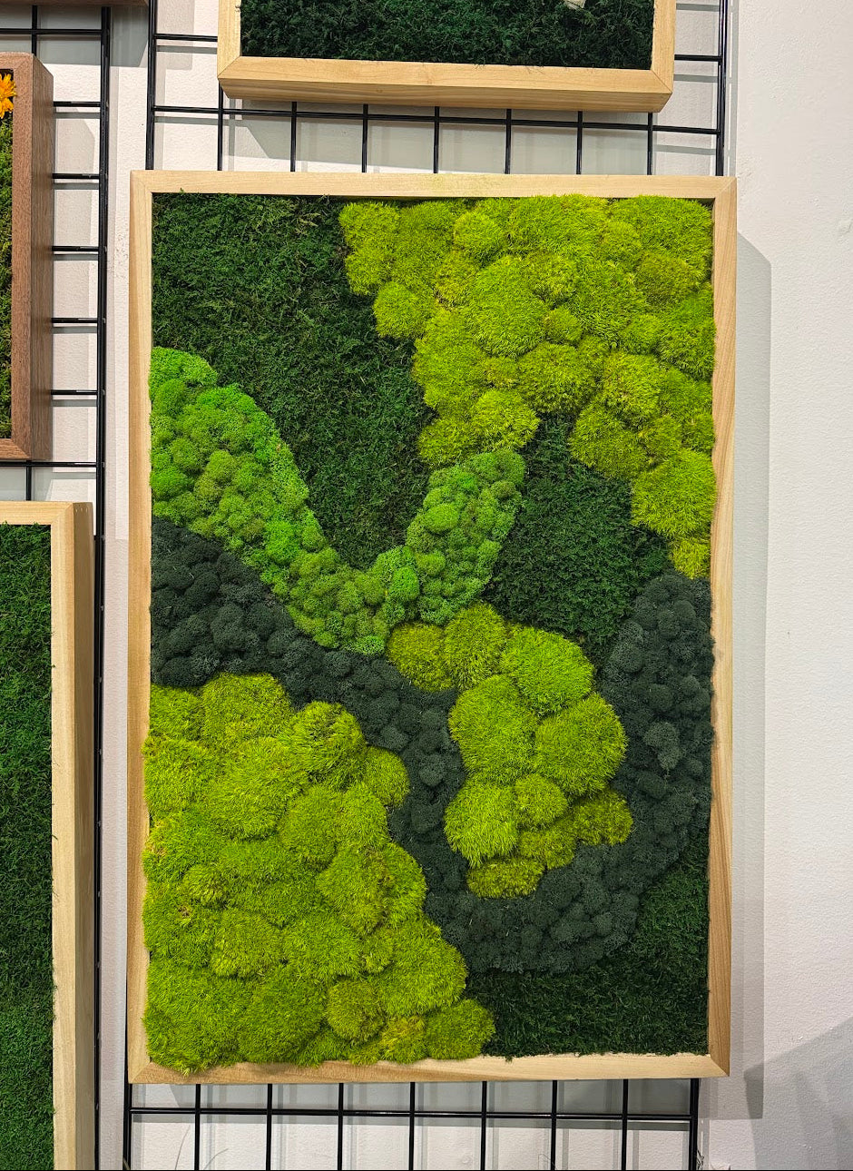 36x24 The Riverbend Moss Art Frame: Ready to Ship