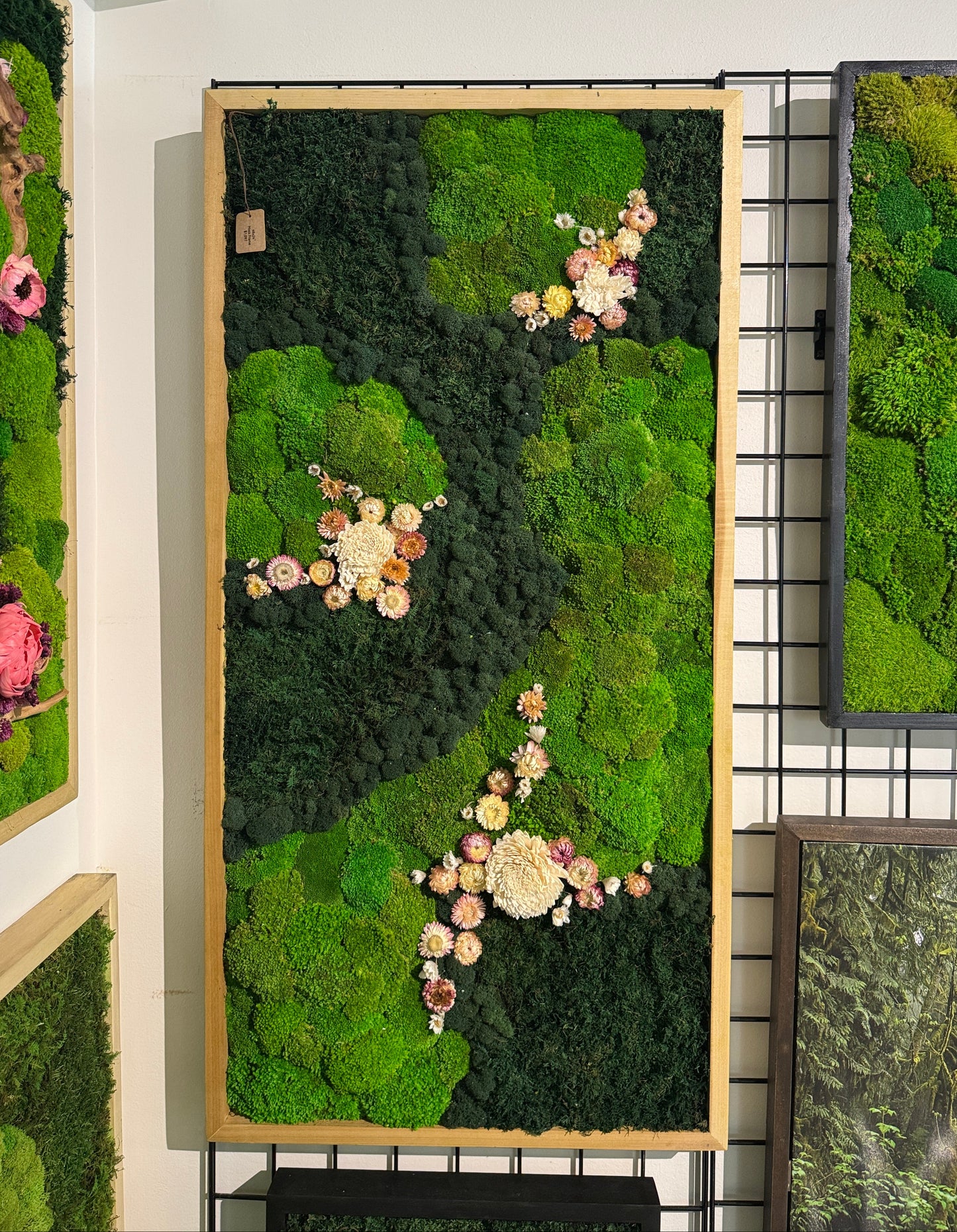24x48" Floral Interstellar Moss Art Frame: Ready to Ship
