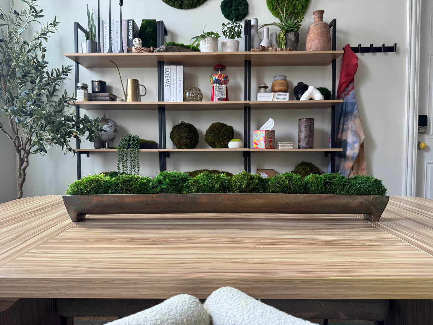 Forest Trough Metal Moss Bowl