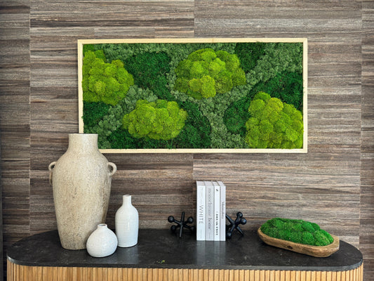 Tropic Mounds - Moss Art Frame