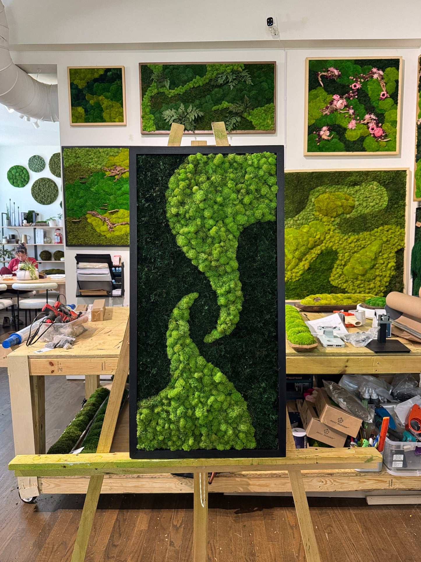 Forest Current Moss Art Frame