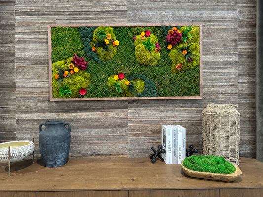 Vibrant Tropics Moss Art Frame