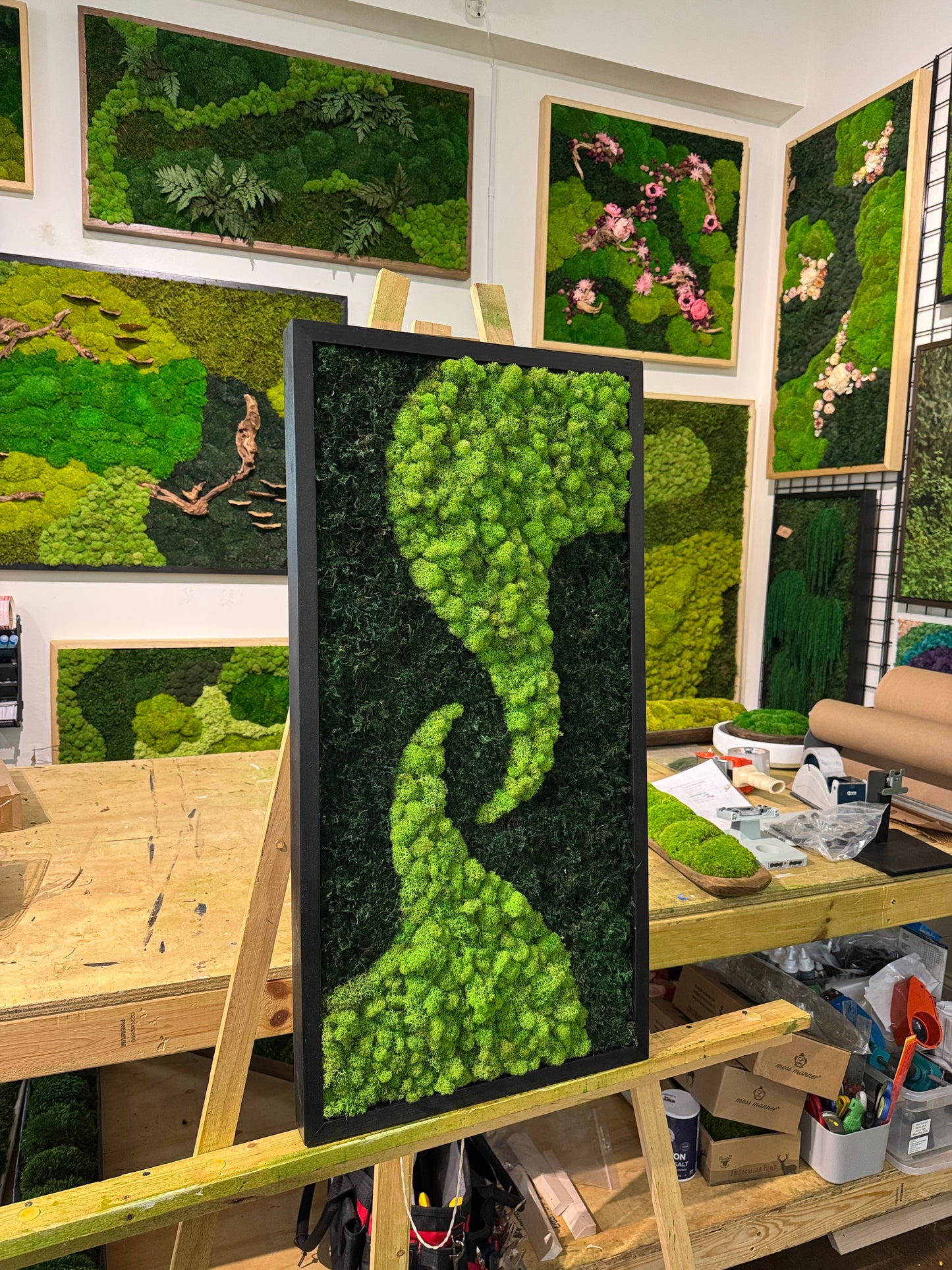 Forest Current Moss Art Frame