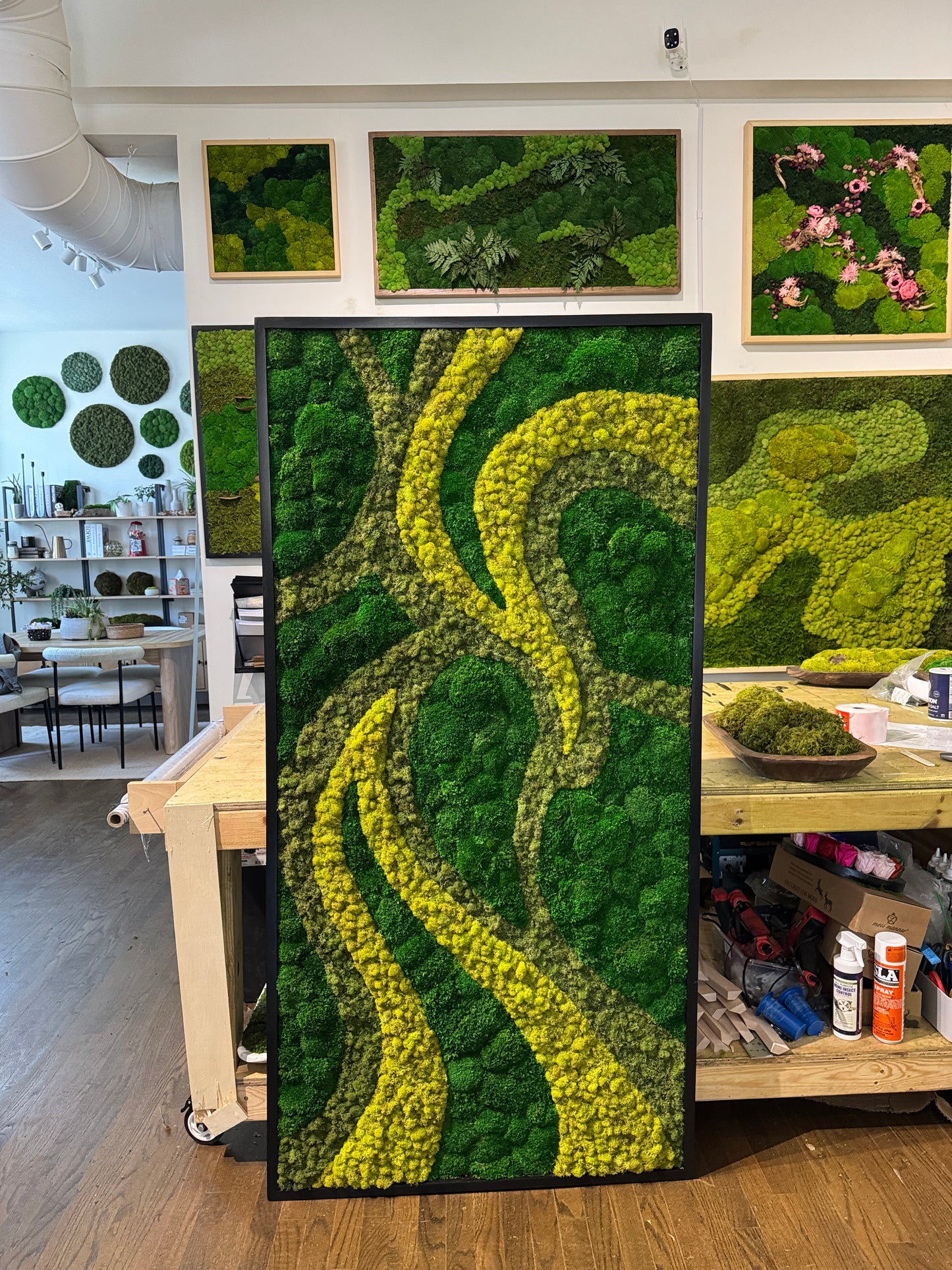 Ethereal Pathways Moss Art Frame