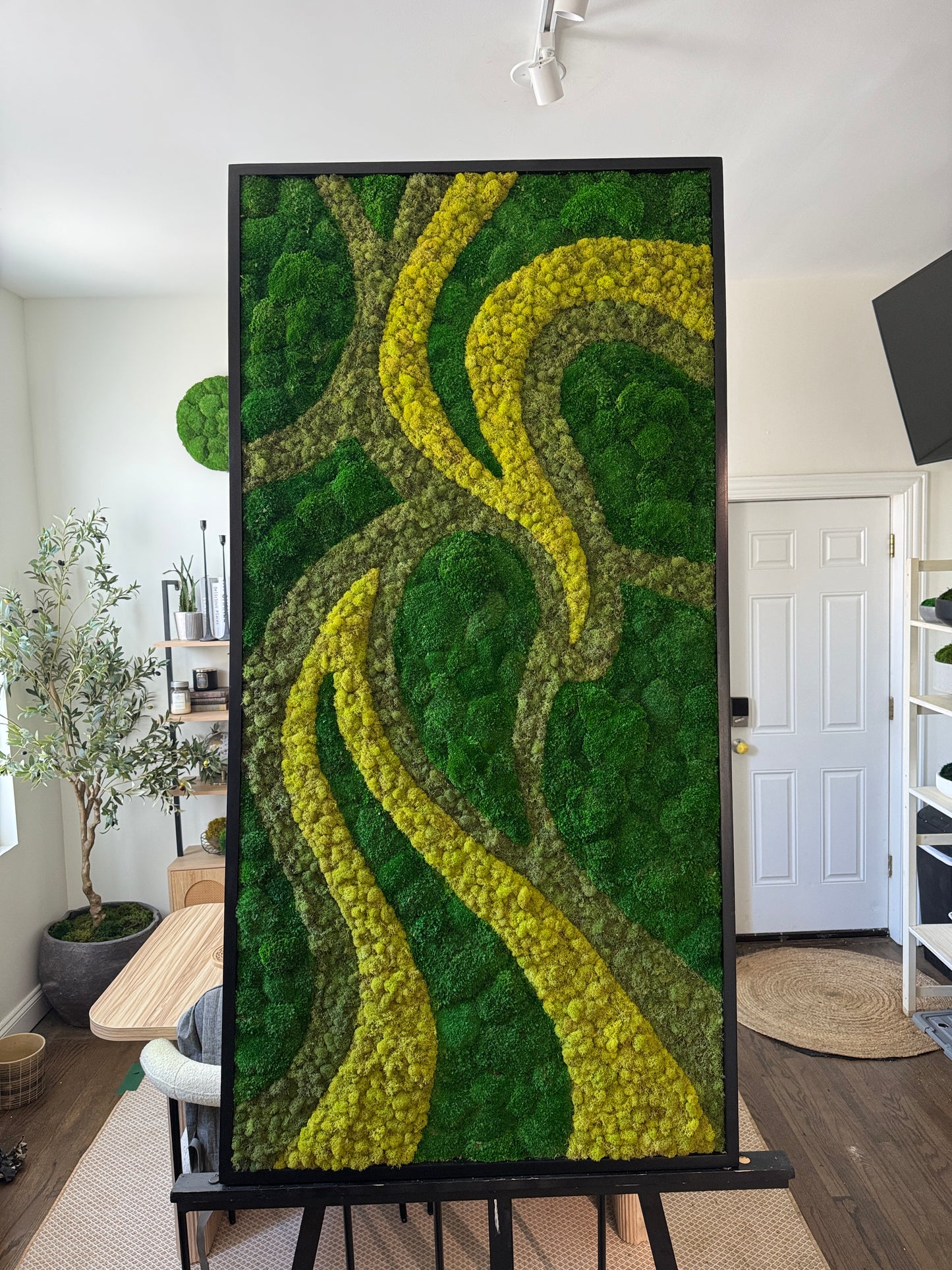 Ethereal Pathways Moss Art Frame